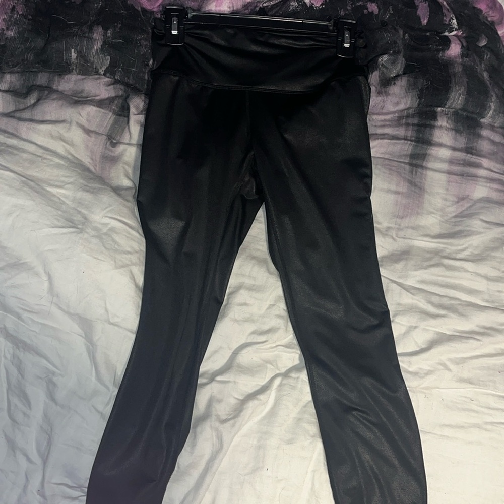 Black leather lookin leggings